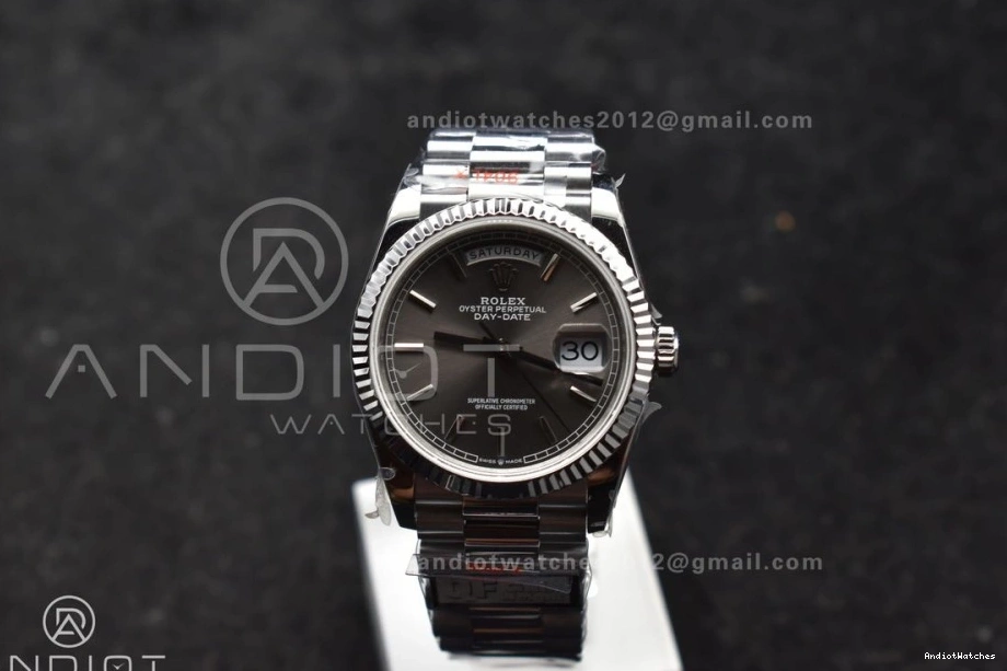 Grey (Gain Bracelet Dial vr3255 SS DayDate on 683 Steel QF Best Weight) 36 904L V5 DailyWear Edition President 0316